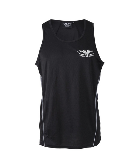 Kids Txt Singlet black