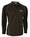 Load image into Gallery viewer, Game Gear Olive TXT Long Sleeve Polo
