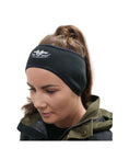 Load image into Gallery viewer, Black fleece headband/ear warmer

