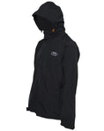 Load image into Gallery viewer, Kids Black waterproof jacket with hood for hunting and outdoors
