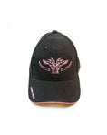 Load image into Gallery viewer, Kids black cap with pink trim and pink Game Gear Logo
